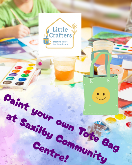 Paint Your Own Tote Bag Thursday 7th August at Saxilby Community Centre